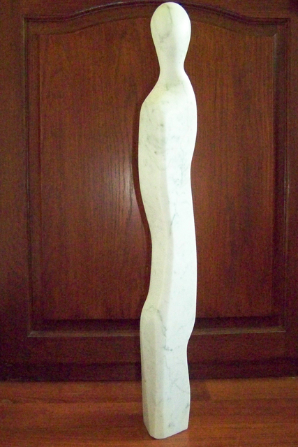 Julia Cake  'Two Ladies And A Man', created in 2008, Original Sculpture Marble.