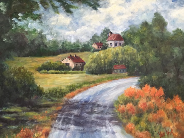 Julie Van Wyk  'The Road Home', created in 2015, Original Painting Oil.
