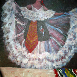 Julie Van Wyk: 'the dancer', 2010 Acrylic Painting, Dance. Artist Description:  mexican dancer ...