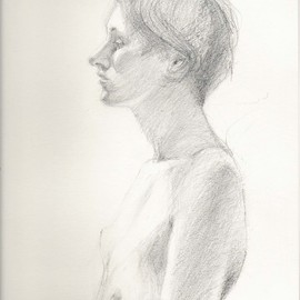 Juraj Skalina: 'Sketch 3', 2005 Charcoal Drawing, nudes. 