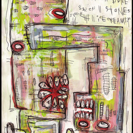 Justin Aerni: 'What I Ate Today', 2010 Acrylic Painting, Outsider. Artist Description:  ~TITLE OF PAINTING~~ What I Ate Today ~ARTWORK CREATED ON: PaperAPPROXIMATE SIZE: 8. 5