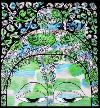Artist: Kailasam Theerdham - Title: Tree of life in BUDDHA - Medium: Acrylic Painting - Year: 2014