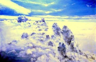 Kalli Matzora: 'clouds', 2015 Oil Painting, Sky. clouds, sky, blue...