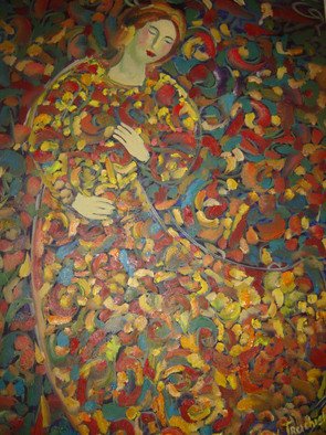 Aleksandr Trachishin: 'Marfa', 1996 Oil Painting, Mythology.   Inspired by Russian fairy tales ...