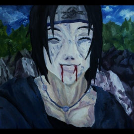 Charlie Laquidara: 'Last Smile', 2014 Oil Painting, Impressionism. Artist Description:      Original Oil on CanvasItachi Naruto Fanart        ...