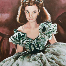 Karen Yee: 'Scarlet O Hara', 2008 Acrylic Painting, Portrait. Artist Description:  Original acrylic painting on linen ...
