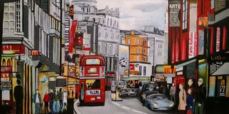 Katarina Radenkovic: 'London', 2014 Oil Painting, Cityscape. I spent some time in London, I remember this wonderful city like that. . ....