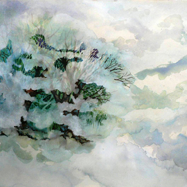 Fog on Glastonbury Hill By Diane Kastensmith Bradbury