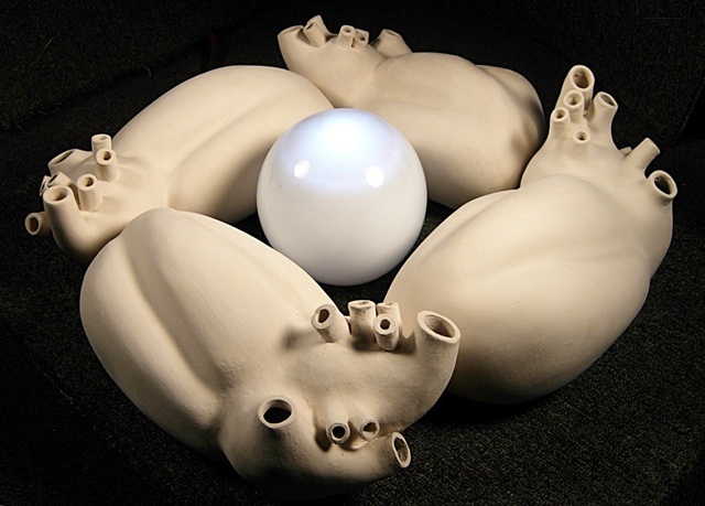 Kat Obrien  'Sweet Heart Attack', created in 2011, Original Sculpture Ceramic.