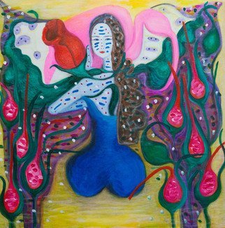 Ekaterina Popova: 'TheVase', 2017 , Абстрактные. Artist Description: Bird, surreal, symbolic, vase, flowers, ibis...