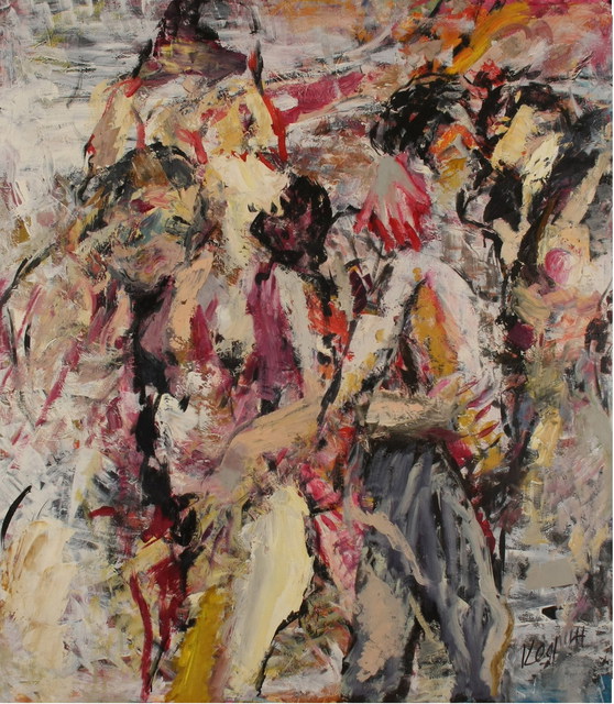 Artist Dmitriy Kedrin. 'Few Figures' Artwork Image, Created in 2008, Original Painting Oil. #art #artist
