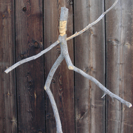 Steve Kiene Artwork Dancer, 2015 Wood Sculpture, Abstract Figurative