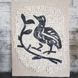 Julija Katranzi: 'Birds', 2017 Mosaic, Birds. Artist Description: Inspired by ancient Roman mosaic.  Made from Marble...