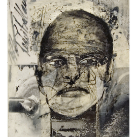 Tatana Kellner: 'Untitled 3', 2008 Mixed Media, Figurative. Artist Description:  transfer drawing, collage, encaustic, mounted on wood ...
