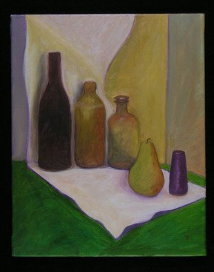 Artist: Kelly Parker - Title: Green Table - Medium: Oil Painting - Year: 2005