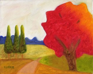 Artist: Kelly Parker - Title: Green trees - Medium: Oil Painting - Year: 2007