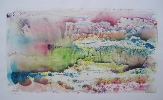 Ken Hillberry: 'Plateaus', 2000 Mixed Media, Abstract Landscape.  One of a series in a body of work depicting a tour from mountains to coast and depicting the subtlies of depth and soft palette. ...