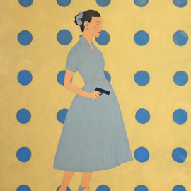 Kenn Zeromski: 'Blue Dots', 2011 Oil Painting, Other. 