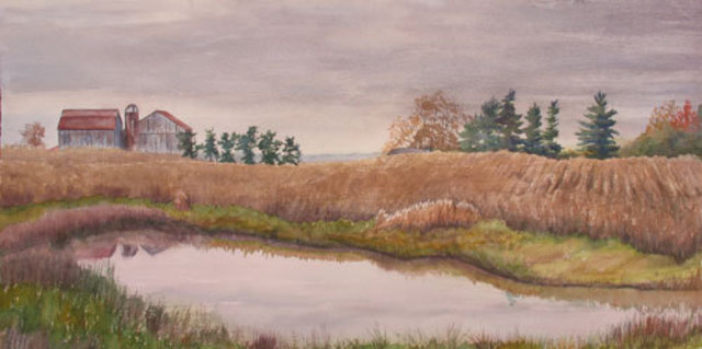 Debbie Homewood  'Pond Magic ', created in 2007, Original Watercolor.