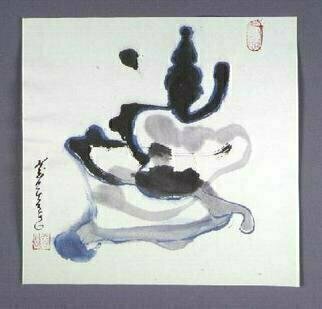 Kichung Lizee: 'Many Phases', 2003 Other, Abstract. Spontaneous brush work using Eastern calligraphy brush, Chinese ink and water color on rice paper and presented in an Asian scroll form...