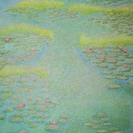 Kimberley Walton: 'Water Lilies in Spring', 2008 Acrylic Painting, Landscape. Artist Description:  My 