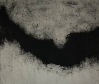 Douglas A. Kinsey: 'borderline 9 commission', 2015 Charcoal Drawing, Abstract.       large format charcoal on paper      ...