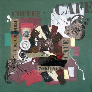 Vasco Kirov: 'cafe collage m3', 2017 Collage, Abstract. This is a collection of collages depicting the long route of coffee from the sunny fields of exotic far away countries to the steaming cup of the delicious brew with all its varieties. The many colours and textures associated with a high end coffee shop experience are captured in lush ...