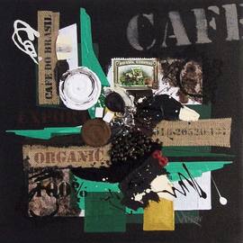 Vasco Kirov: 'cafe collage s3', 2015 Collage, Abstract. Artist Description: This is a collection of collages depicting the long route of coffee from the sunny fields of exotic far away countries to the steaming cup of the delicious brew with all its varieties. The many colours and textures associated with a high end coffee shop experience are captured ...