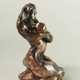 Alexandra Konstanstantinovna: 'love life', 2023 Bronze Sculpture, Love. Artist Description: Alexandra Konstantinovna, Love, 9- 5 - 6 cm, bronze, patina...