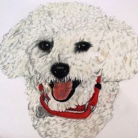 Diane Kopczeski: 'Riley', 2011 Pencil Drawing, Dogs. Artist Description:          Colored pencil drawing, done from your photo.         ...