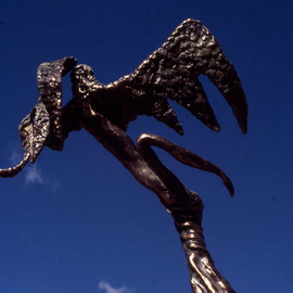 Ivan Kosta: 'Angel of Hope', 1999 Bronze Sculpture, Abstract Figurative. Artist Description:  An angel with wings spread to ascend ...