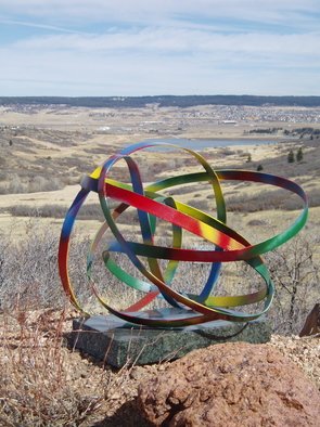Ivan Kosta: 'Rebus Infinitus', 2011 Steel Sculpture, Abstract.   A colorful ribbon with no beginning or end undulating in space,   ...