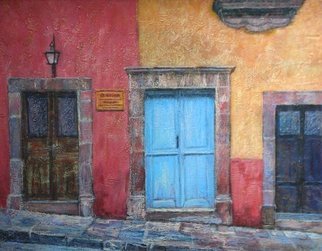 Artist: Kay Ridge - Title: Mexican Doorways - Medium: Acrylic Painting - Year: 2009