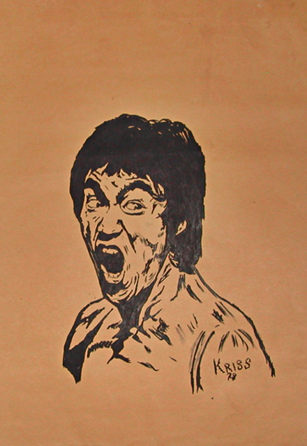 Cosmo Petrone  'The Return Of The Dragon Bruce Lee', created in 1978, Original Painting Acrylic.