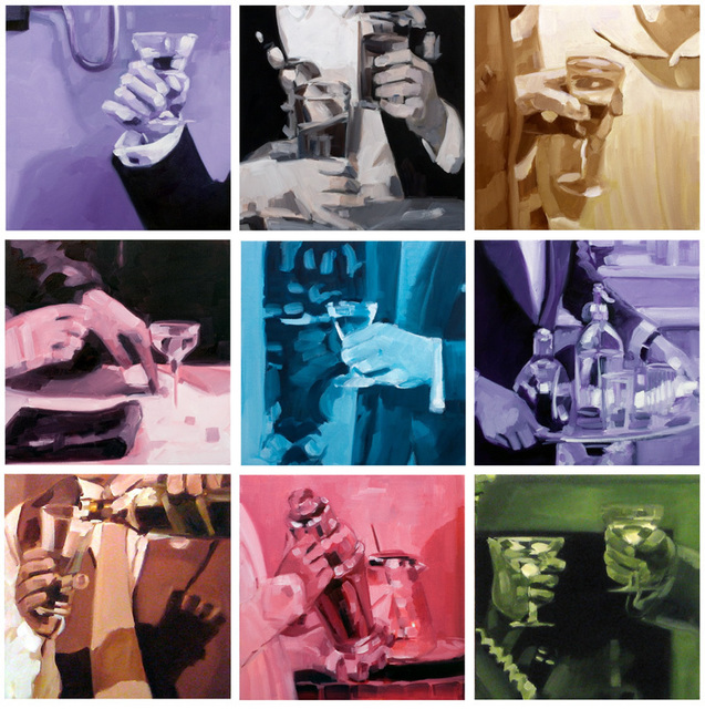 Kristen Thiele  'Highballs And Cocktails', created in 2008, Original Painting Oil.