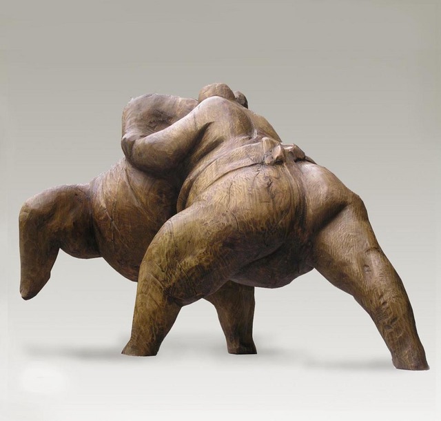 Artist Vladimir Gavronsky. 'Sumo' Artwork Image, Created in 2006, Original Sculpture Wood. #art #artist