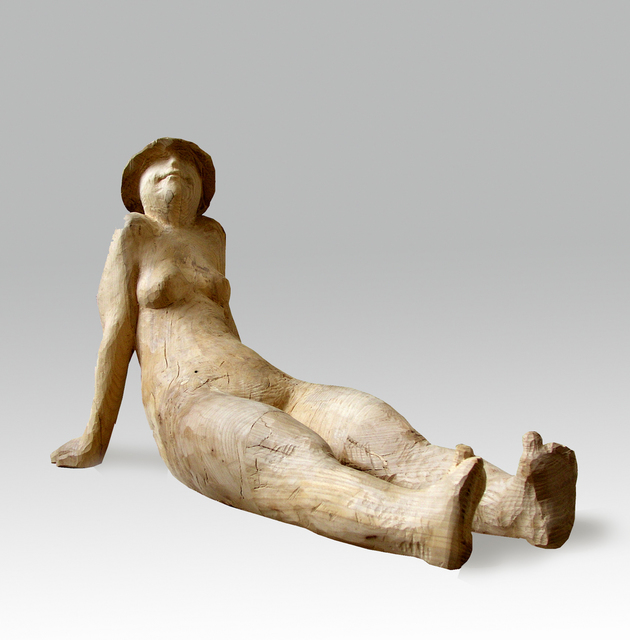 Vladimir Gavronsky  'The Nudist', created in 2007, Original Sculpture Wood.