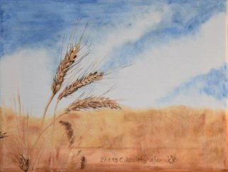 Claudia Luethi Alias Abdelghafar: 'wheat ears', 2019 Oil Painting, Nature. IaEURtmve got so many positive feedback from people who looked at this painting, they were thinking that the wheat ears where moving in the wind. The size of the painting is without frame 30 x 40 x 2 cm and with frame 33 x 43 x 3 cm, the ...