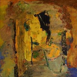 Kyriakos Frantzeskos: 'untitled', 2017 Mixed Media, Abstract Figurative. Artist Description: textile, yellow, burnt forests...