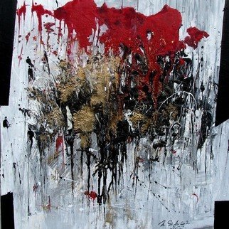 Elmostafa Elansari: 'untitled', 2012 Mixed Media, Abstract Figurative.      mixed media on canvas with large texture        ...