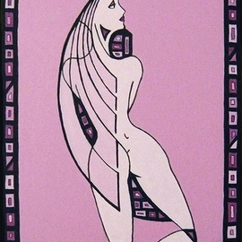 Laura Cassetti: 'nudo di schiena naked back', 2012 Acrylic Painting, Figurative. Artist Description: woman...