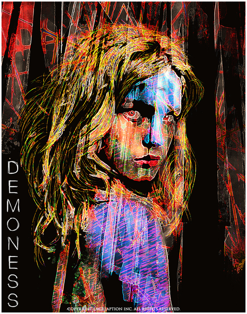 Artist Gg Lacreaption. 'Demoness' Artwork Image, Created in 2017, Original Digital Art. #art #artist