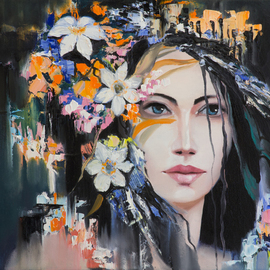Svetlana Tikhonova Artwork Dryad, 2015 Oil Painting, Mythology