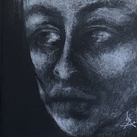 Luise Andersen: '2020 january 10 untitled', 2020 Charcoal Drawing, Other. Artist Description: Friday, January 10,2020- . .  touches here and there. .  eye brows, brow bone, around eyes, nose, cheek bones, lips . .  just a hush of shadow or light. .  true voice completed now. .  ...