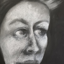 Luise Andersen: '2020 january 27 untitled', 2020 Charcoal Drawing, Other. Artist Description: touched just a little more. . viewed  . . is the way i want in expression . can move to next now . painted a while too.   Peace for All...
