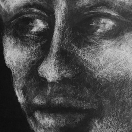 Luise Andersen: '2020 march untitled 2', 2020 Charcoal Drawing, Abstract. Artist Description: March 6, 7,8, 2020- . . itaEURtms alright now. . eyes, expression, face , has the voice i aEUR~heardaEURtm in my head heart. enlarge. . and you aEUR~knowaEURtm . .  ...