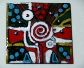 Luise Andersen: 'ART OF FIRE AND GLASS VIEW CHOICE I Coaster', 2009 Fused Glass, Undecided.  This is basic design I worked on from beginning. All in symbolism. . also the colors. Will really be interesting to see on my other portfolios. .  community. ovationtv. com and artmesh. org, which of the view choices is favored. . bet. . each portfolio results differ. . will see, how it goes here on...