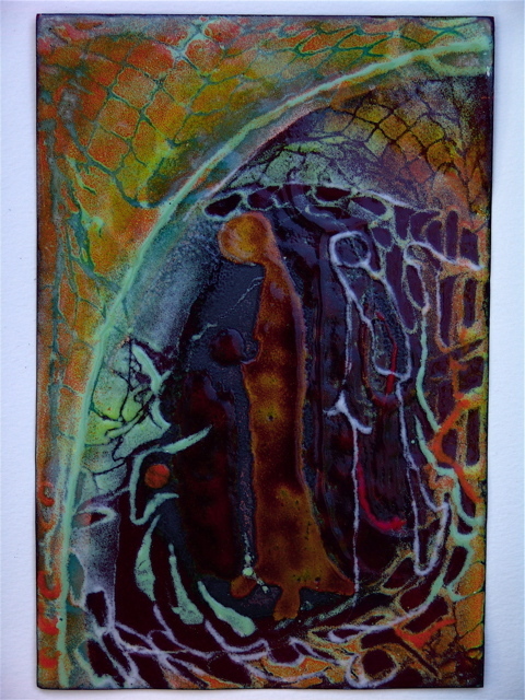 Artist Luise Andersen. 'ART WITH FIRE  No Two Glass On Copper August EIGHT Update ' Artwork Image, Created in 2007, Original Fiber. #art #artist