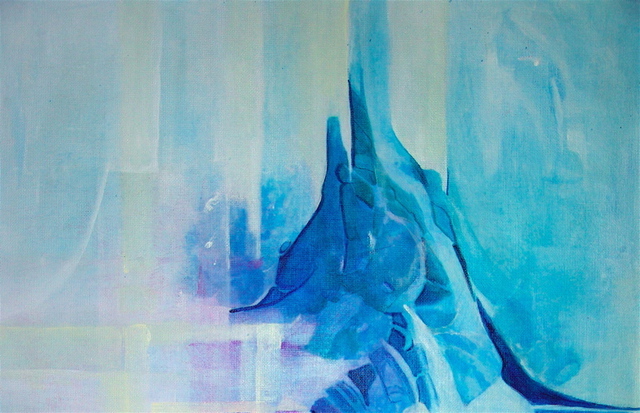 Artist Luise Andersen. 'BLUE DETAIL Visages Figures I APRFFTN' Artwork Image, Created in 2008, Original Fiber. #art #artist