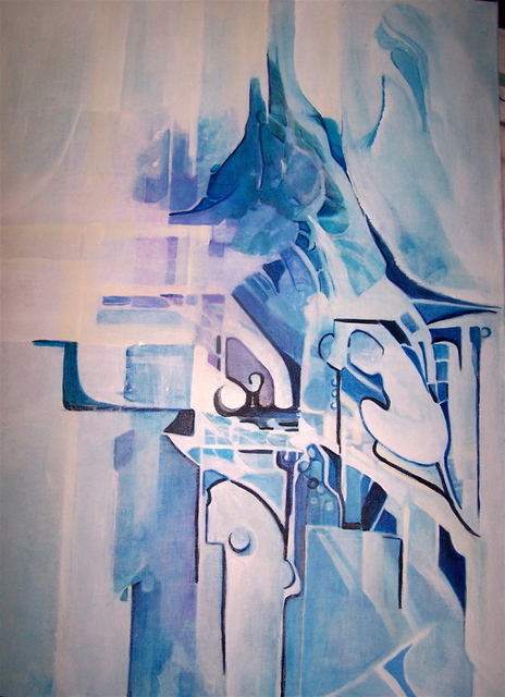 Artist Luise Andersen. 'BLUE DETAIL  TTLIMGE LA  APRFFTN' Artwork Image, Created in 2008, Original Fiber. #art #artist